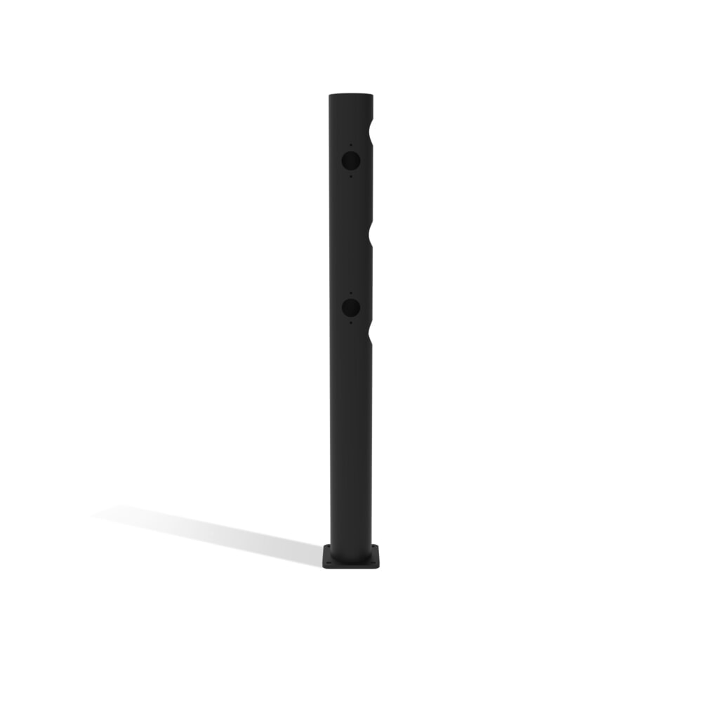Illustration du produit: dancop Poteau d’extrémité pour porte battante de garde-corps de sécurité « Delta », Ø 110 mm, hauteur 1 200 mm, 90°, gauche