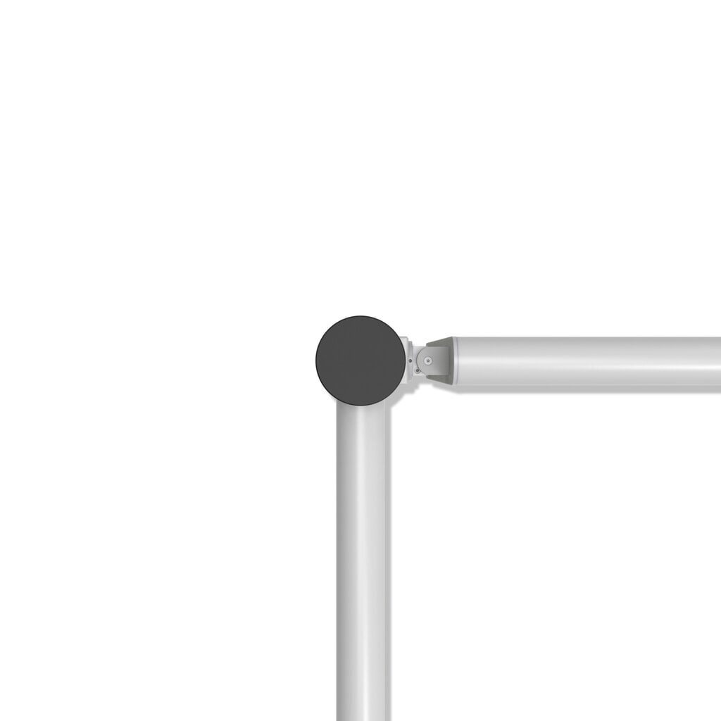N° de l'image du produit 10 : dancop Poteau d’extrémité pour porte battante de garde-corps de sécurité « Delta », Ø 110 mm, hauteur 1 200 mm, 90°, droite