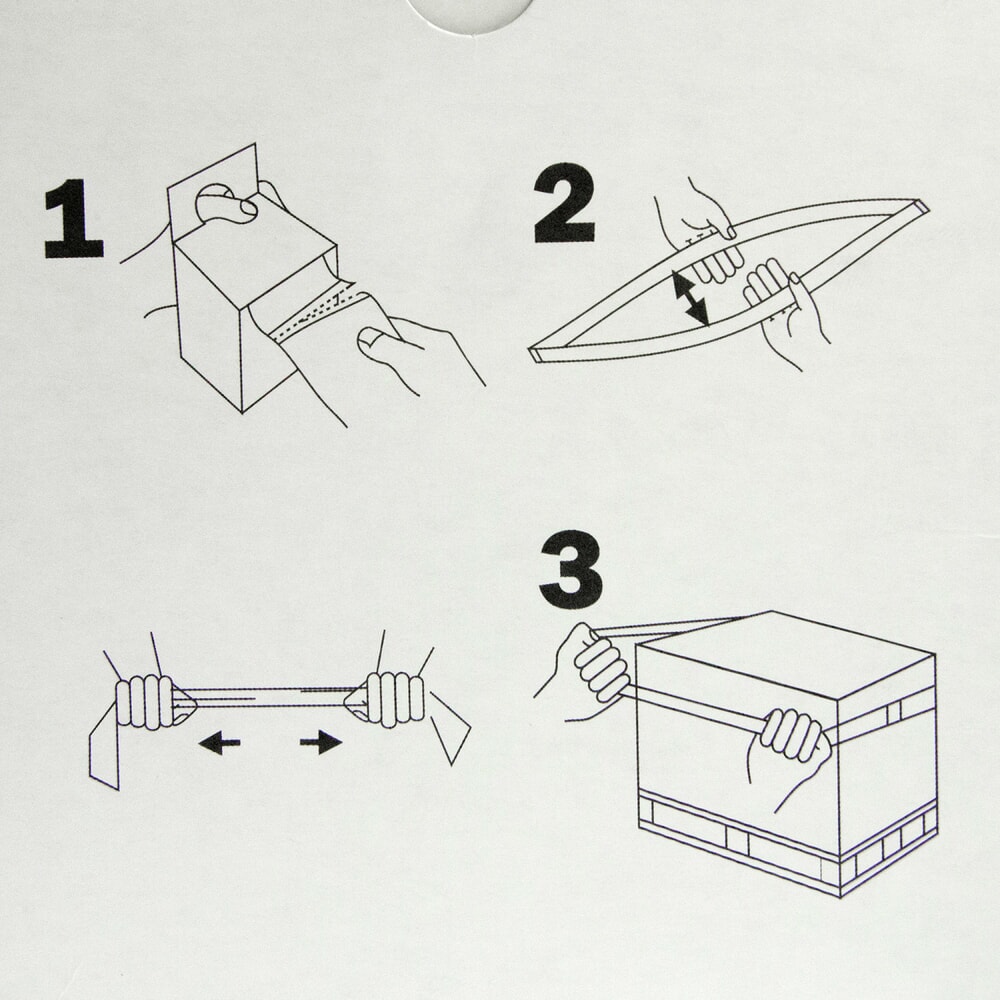 N° de l'image du produit 3 : Dehnband, transparent, 1200x100mm, in Spenderbox (100 Bänder ), 1 VE = 100 Stk