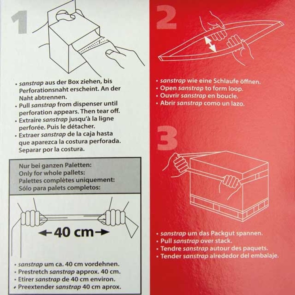 N° de l'image du produit 2 : Dehnband, transparent, 1200x50mm, in Spenderbox, 1 Spenderbox = 200 Bänder, 1 VE = 200 Stk