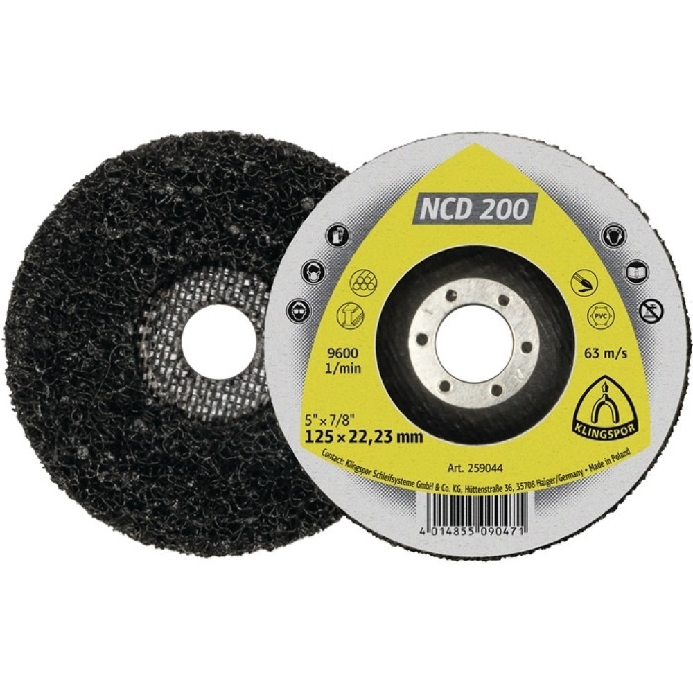 Illustration du produit: Disque de nettoyage grossier NCD 200 D.115x mm perçage 22,23 mm KLINGSPOR