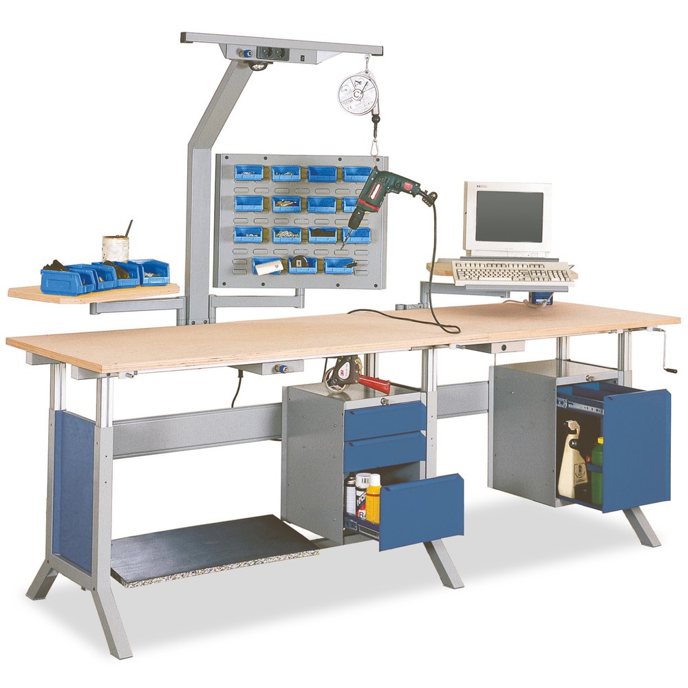 N° de l'image du produit 2 : Distributeur d’air comprimé pour table de travail Bedrunka+Hirth avec raccordement pour bâti de montage