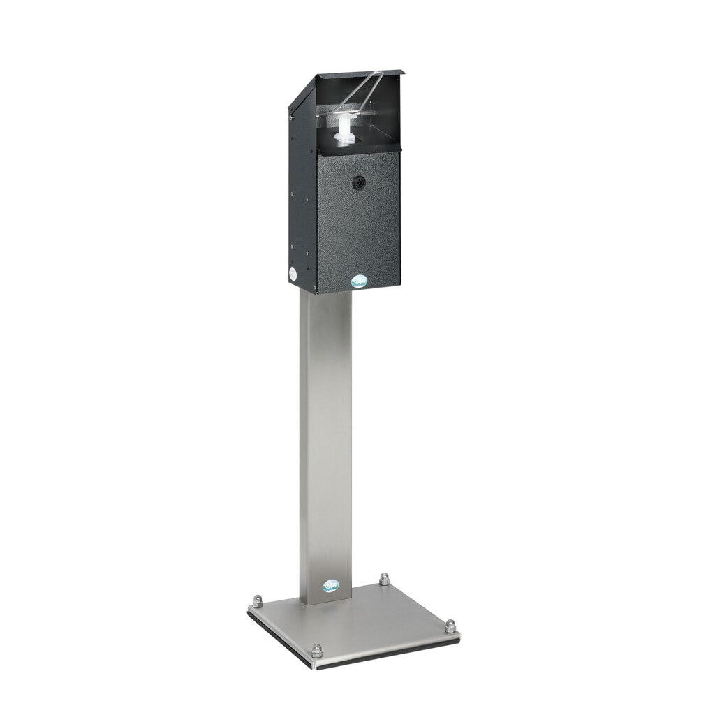 Distributeur de désinfectant pour les mains VAR® HDS 41, montage mural, argent vieilli N° de l'image du produit 2 : Distributeur de désinfectant pour les mains VAR® HDS 41, montage mural, argent vieilli