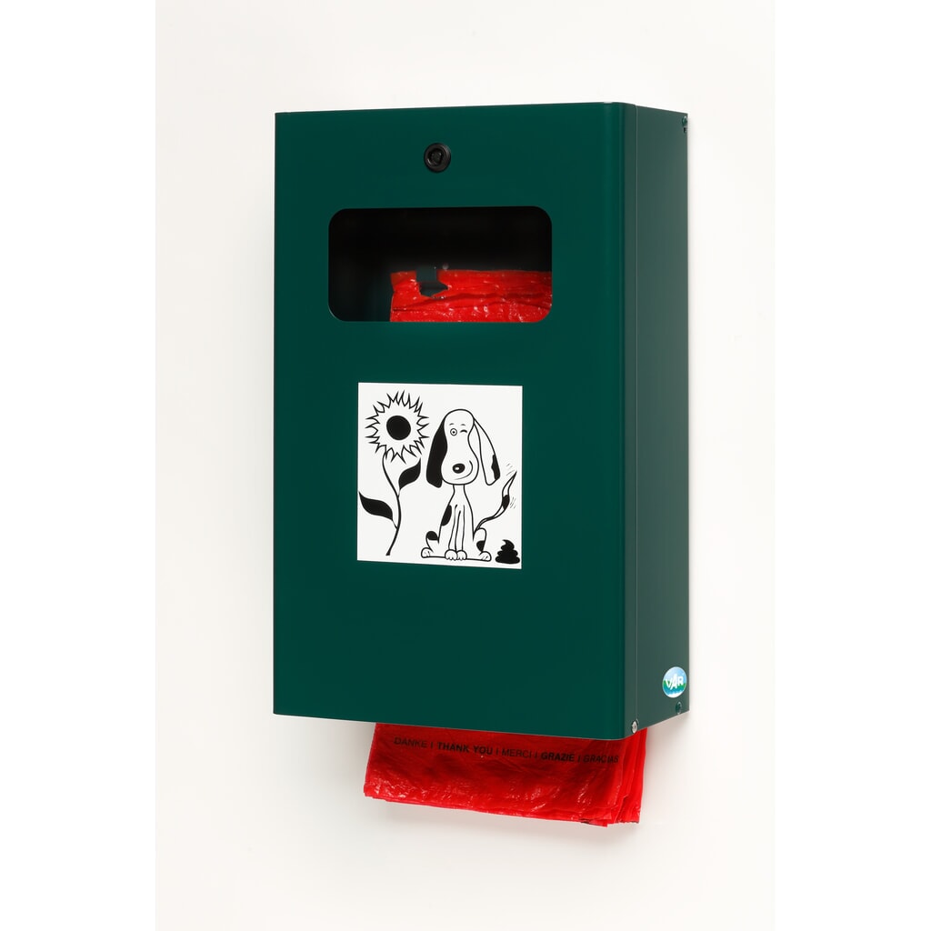 Distributeur de sachets à excréments pour chien VAR® DS 6, vert mousse Illustration du produit: Distributeur de sachets à excréments pour chien VAR® DS 6, vert mousse