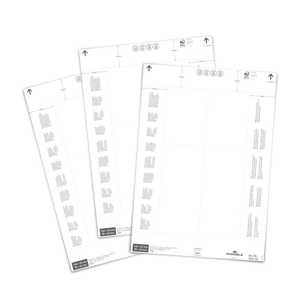 N° de l'image du produit 2 : DURABLE Einsteckschilder 210x74mm