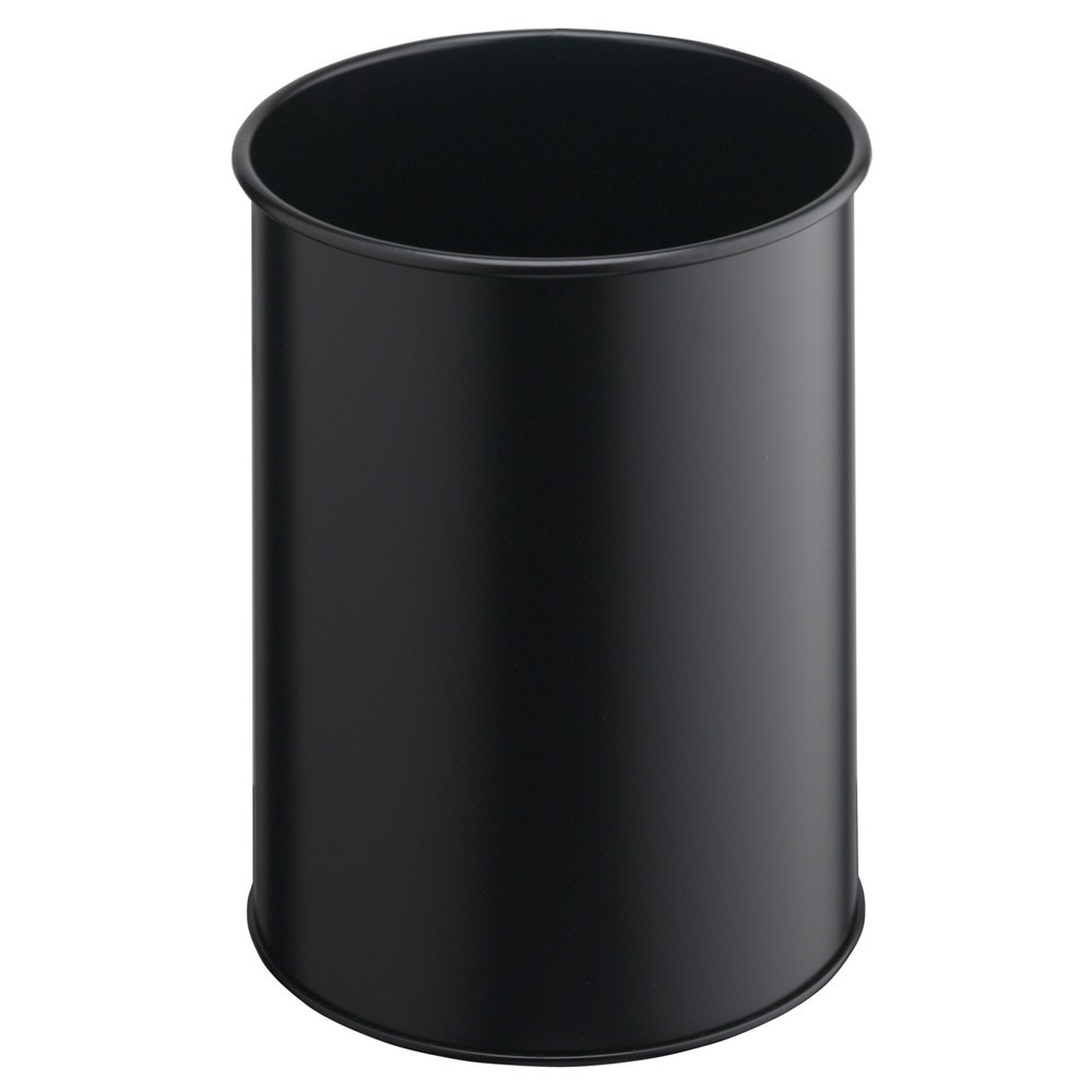 N° de l'image du produit 2 : DURABLE Papierkorb Metall rund 15 5er SET, schwarz
