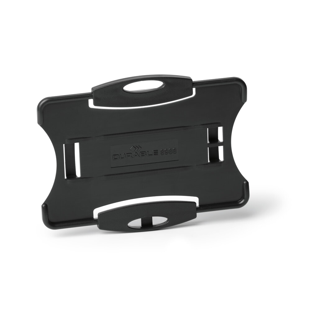 N° de l'image du produit 1 : DURABLE Porte-badge ECO pour 1 carte, noir, 20 pcs/UV
