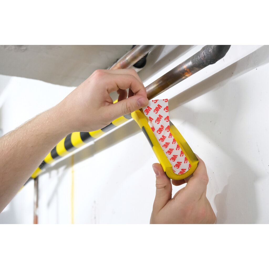 N° de l'image du produit 3 : Protection contre les chocs pour tuyaux DURABLE P30, semi-circulaire, autocollante, Ø 30 mm, longueur 1 m