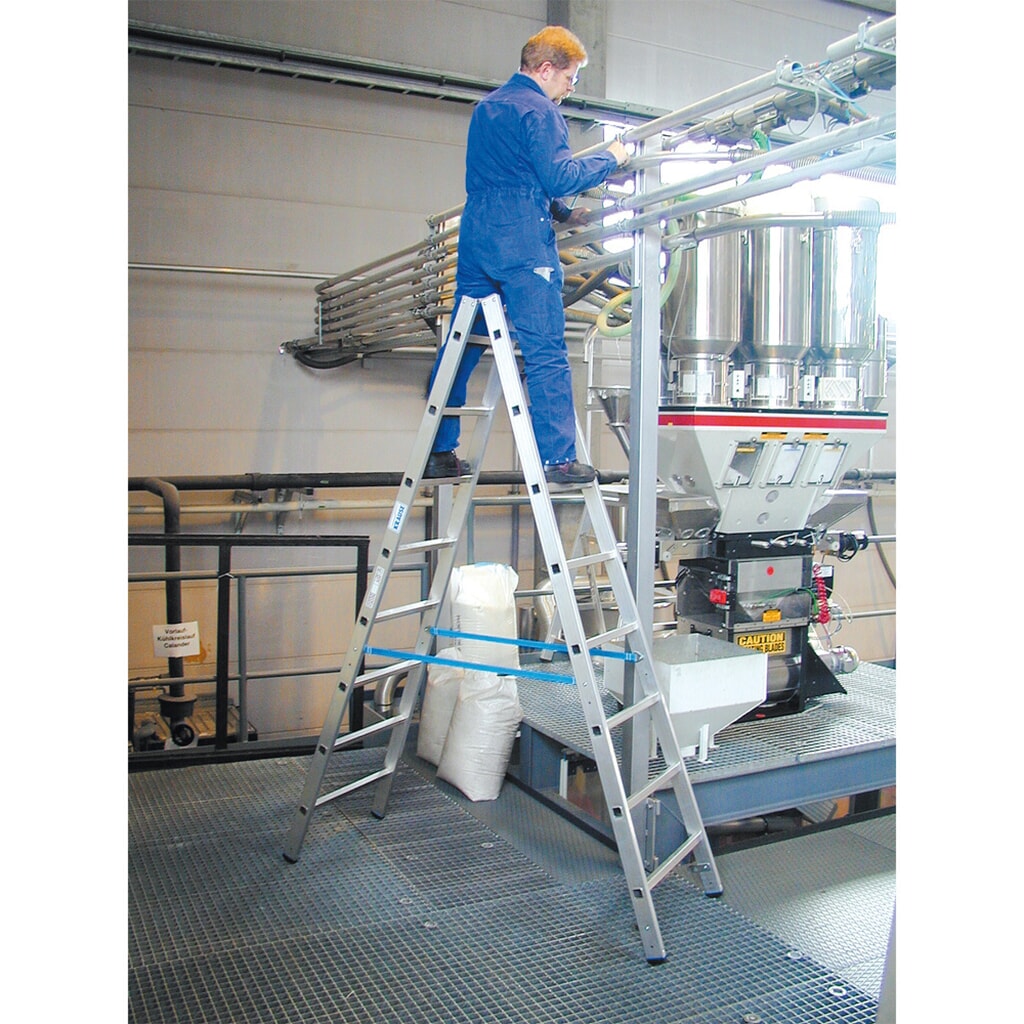 N° de l'image du produit 3 : Échelle à barreaux en aluminium KRAUSE®, accessible des deux côtés, hauteur déployée 2,10 m