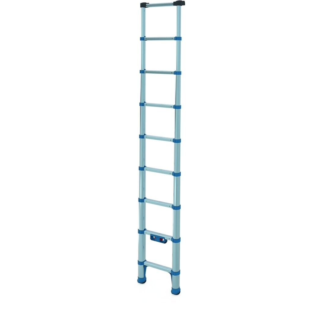 Illustration du produit: Échelle simple à barreaux télescopique Zarges, 9 barreaux