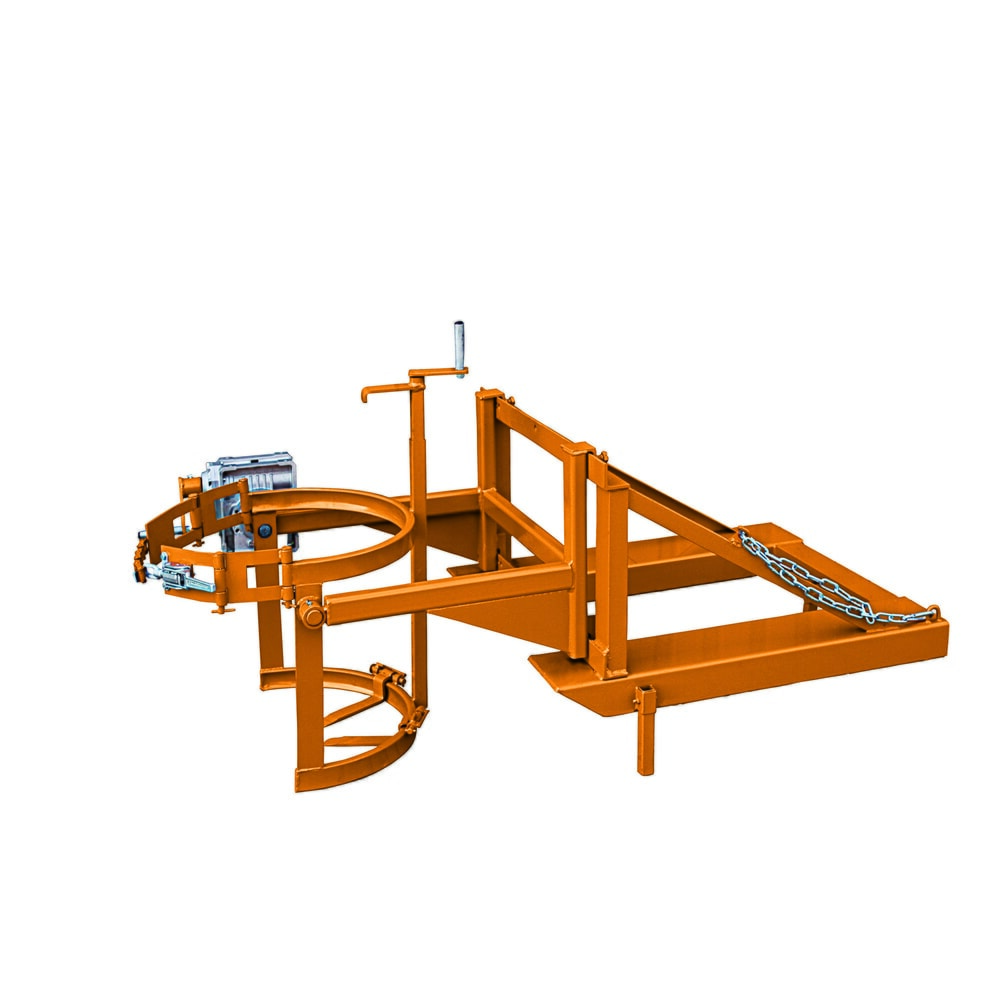 N° de l'image du produit 1 : Eichinger® Basculeur de fûts, manivelle, 1 x fût orangé pur