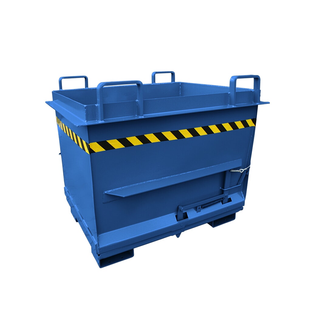 Illustration du produit: Eichinger® Benne à fond basculant en version conique, 1500 kg, 750 litres bleu gentiane