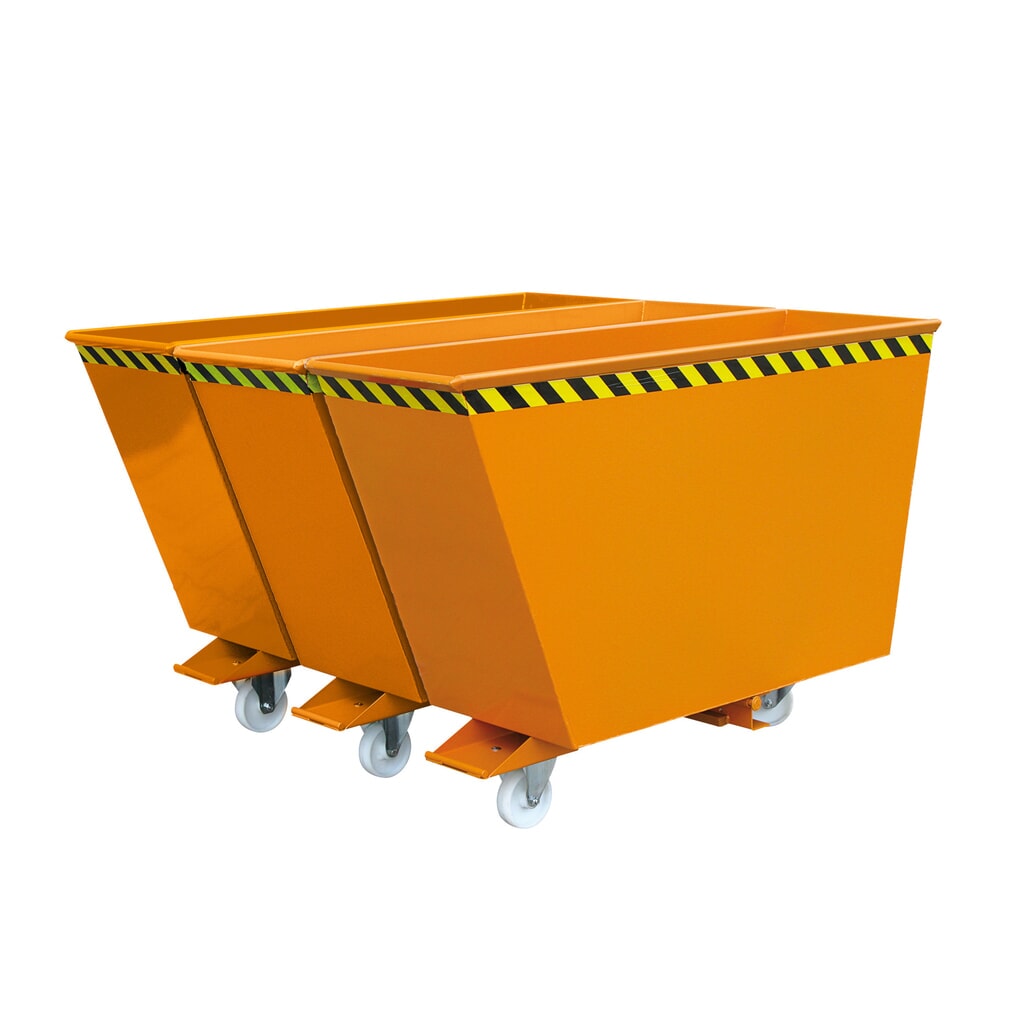 Illustration du produit: Eichinger® Benne basculante Système de tri 2 en 1 ou « 3 en 1 », 2x900 litres, orangé pur