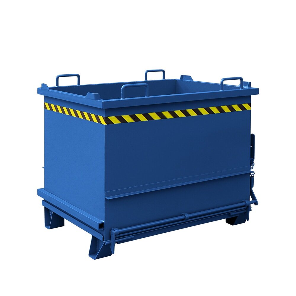Illustration du produit: Eichinger® Conteneur pour matériaux de construction à fond basculant, 1 000 kg, 300 litres bleu gentiane