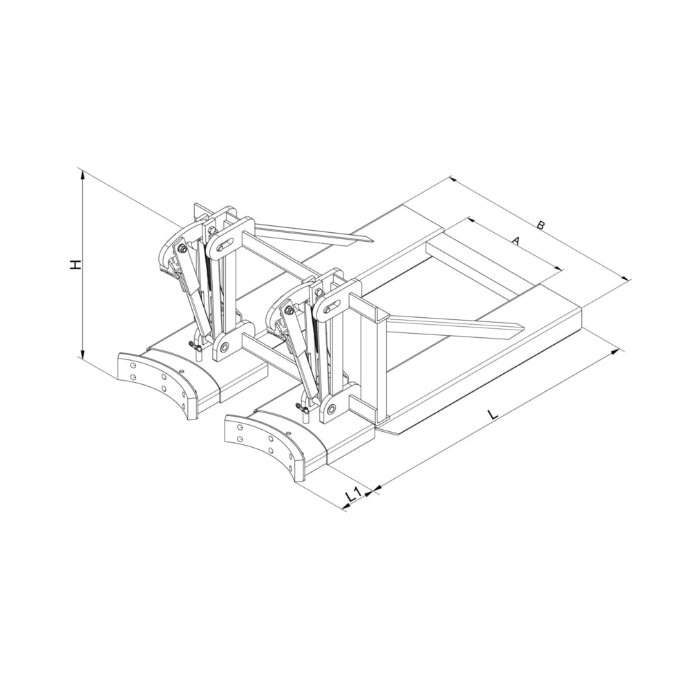 N° de l'image du produit 2 : Eichinger® Lève-fûts pour fûts en acier et plastique, 2 x fûts, orangé pur