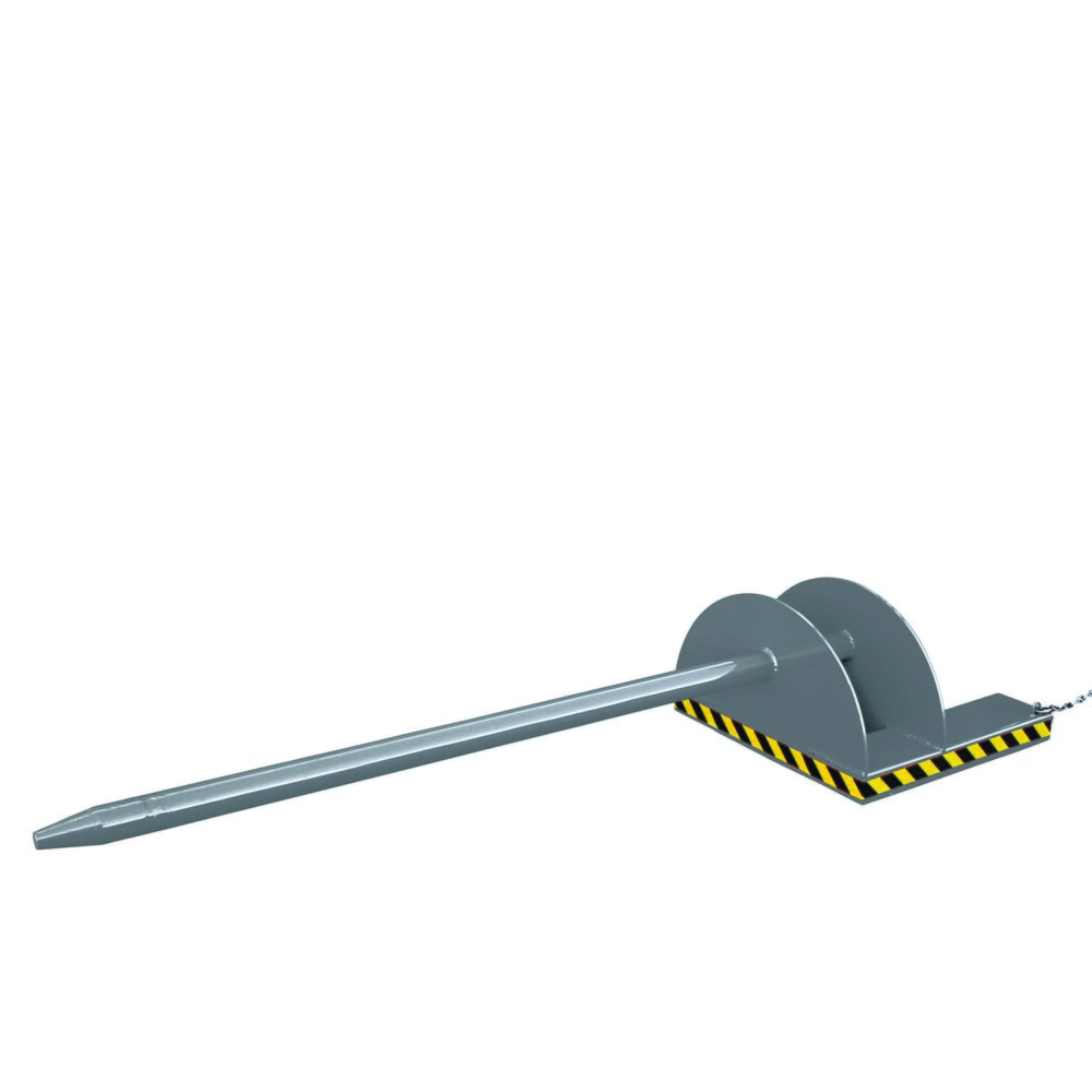 N° de l'image du produit 1 : Eichinger® Support d’éperon sur bras de fourche 1 000 kg, longueur 2 800 mm, diamètre de l’éperon 85 mm, gris anthracite