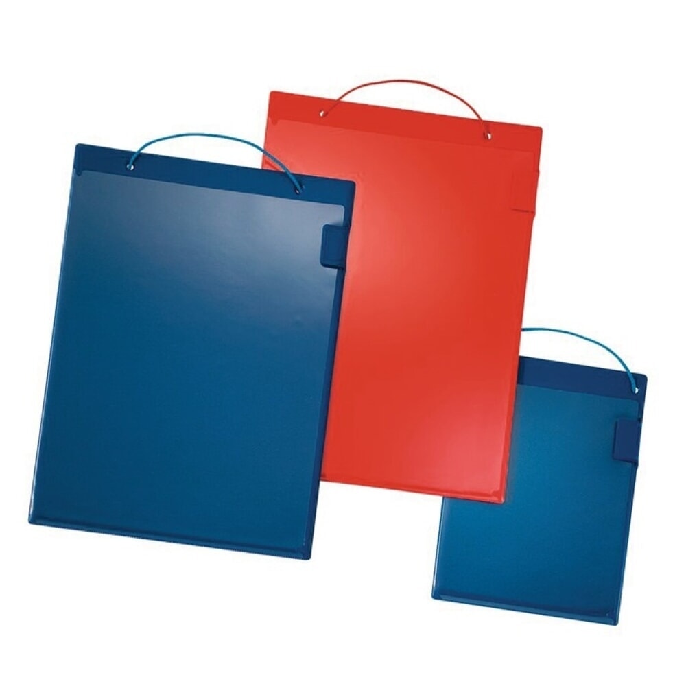 Illustration du produit: EICHNER Auftragstasche, DIN A4, mit Klettverschluss, Kordel u.Tasche, VE 10 Stück, schwarz