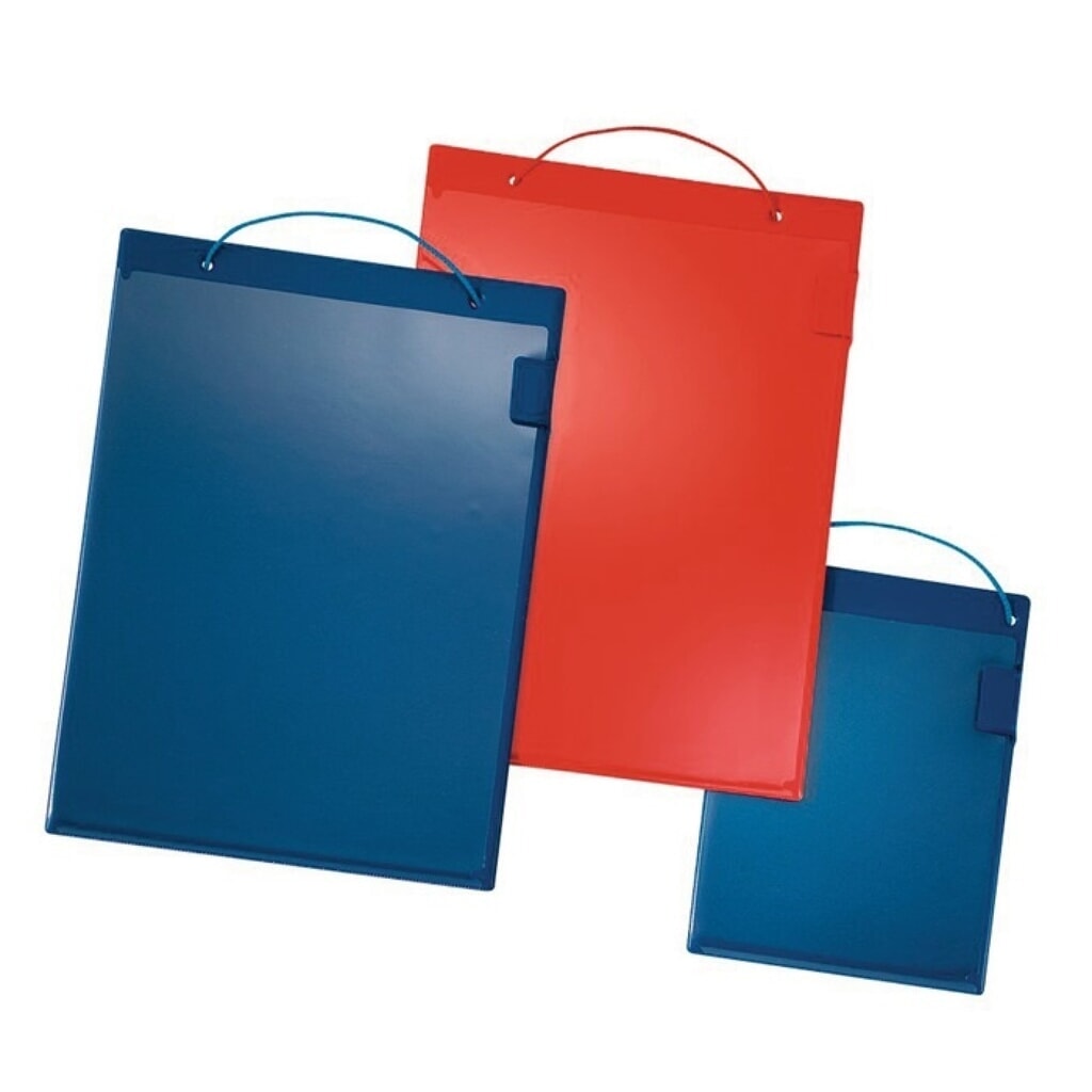 Illustration du produit: EICHNER Auftragstasche, DIN A4, mit Klettverschluss, Kordel u.Tasche, VE 10 Stück, schwarz
