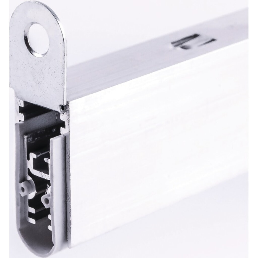 ELLEN Automatische Türbodendichtung EllenMatic Soundproof, Aluminium blank silber, 1 seitig Länge 833 mm Breite 15 mm, mit Silikondichtung Illustration du produit: ELLEN Automatische Türbodendichtung EllenMatic Soundproof, Aluminium blank silber, 1 seitig Länge 833 mm Breite 15 mm, mit Silikondichtung