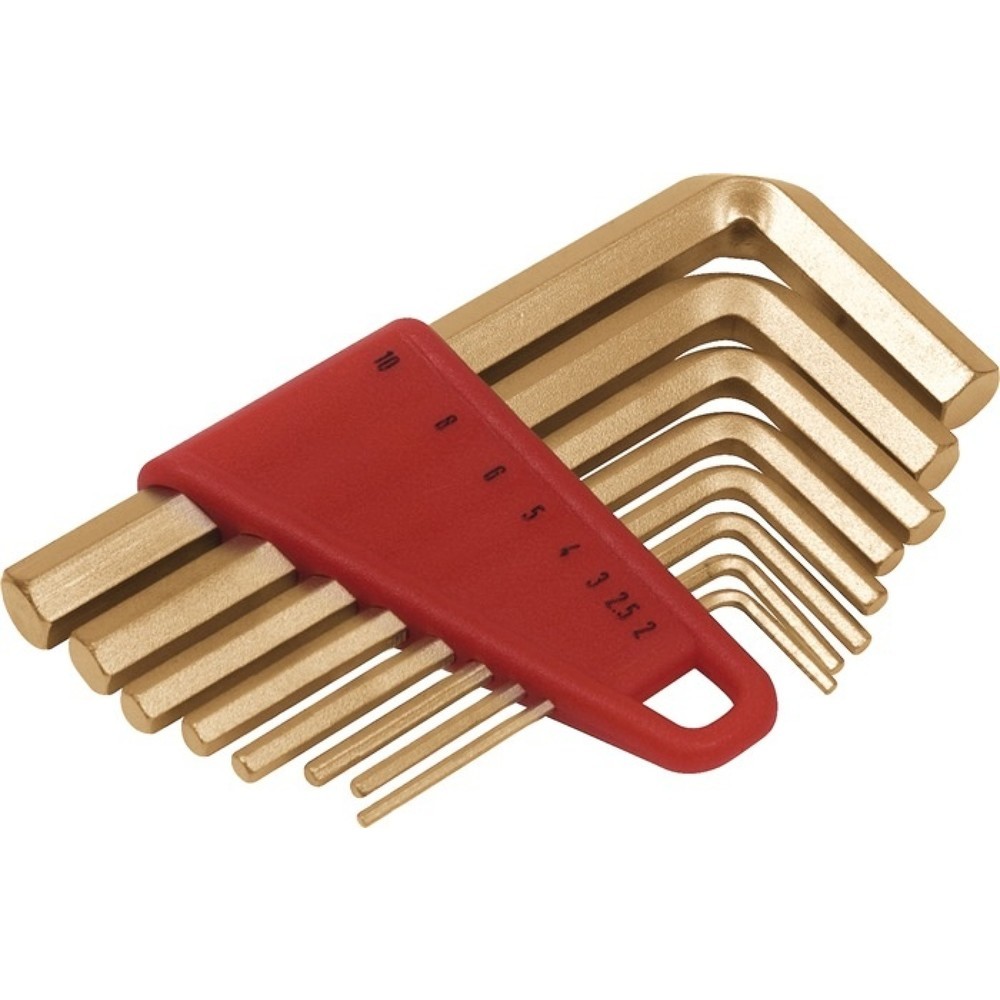 Illustration du produit: Jeu de tournevis hexagonal 8 pcs. SW 2-10 mm bronze multicomposant aluminium END