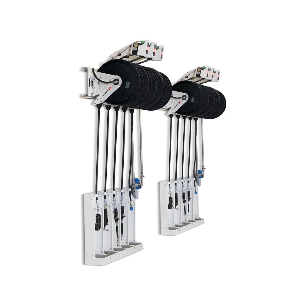 N° de l'image du produit 2 : Enrouleur de tuyau SAMOA, ouvert, avec compteur électronique de débit à main, longueur de flexible 10 m, filetage 1/2"