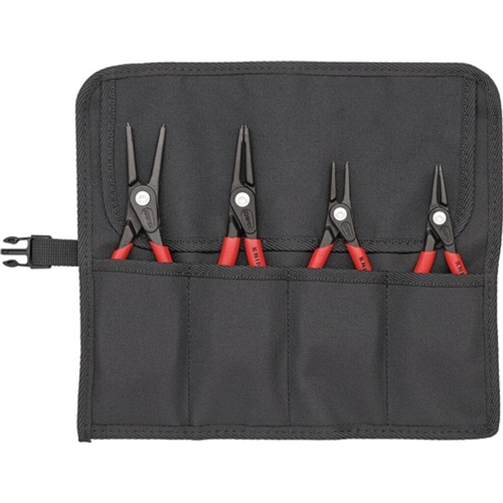 Jeu de pinces pour circlips de précision 4 pièces dans étui enroulable 12-60 mm Illustration du produit: Jeu de pinces pour circlips de précision 4 pièces dans étui enroulable 12-60 mm