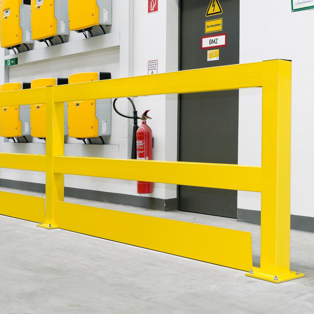 Équerre de protection anti-encastrement, plastifiée, HxL 200 x 1 380 mm N° de l'image du produit 2 : Équerre de protection anti-encastrement, plastifiée, HxL 200 x 1 380 mm