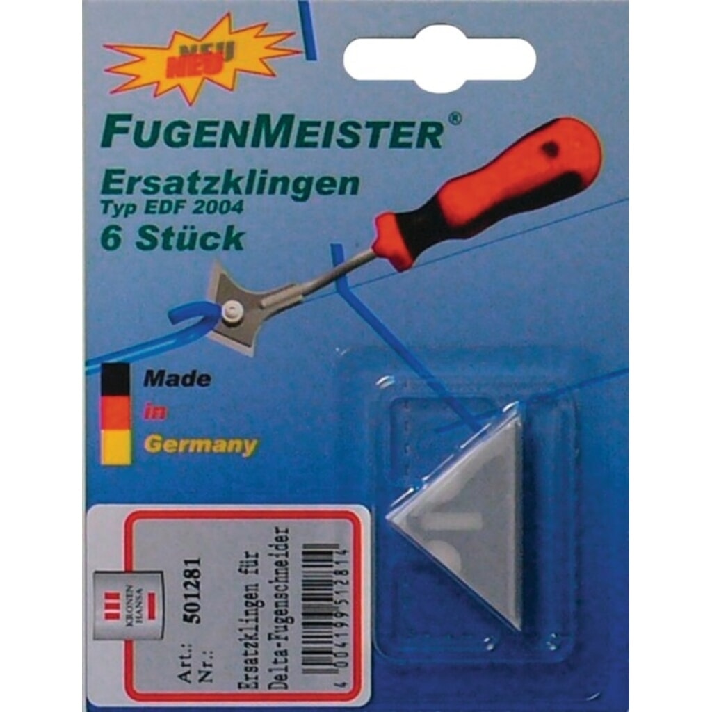 Illustration du produit: Ersatzmesser Fugenmeister Delta, 6 Stück auf SB-Karte