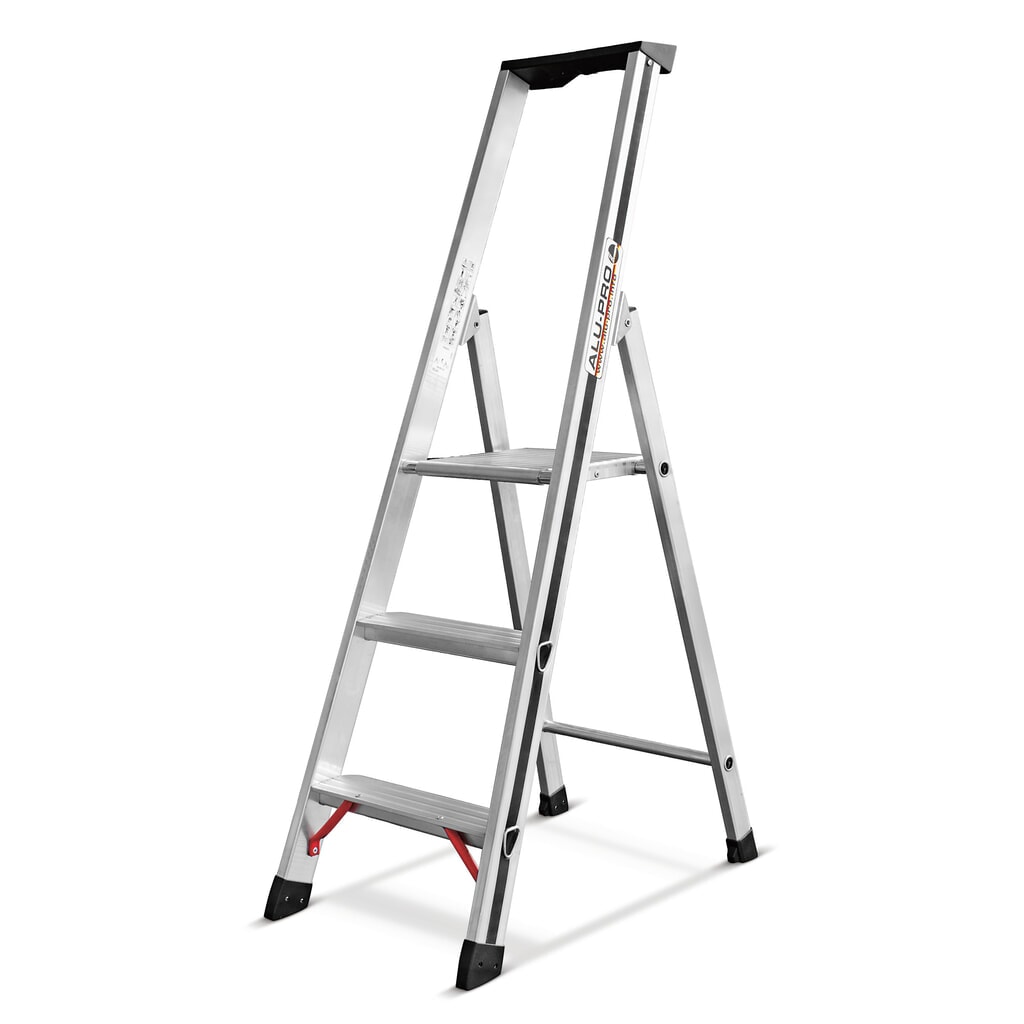 Illustration du produit: Escabeau à marches HYMER Alu-Pro, accessible d’un seul côté, hauteur de 0,65 m