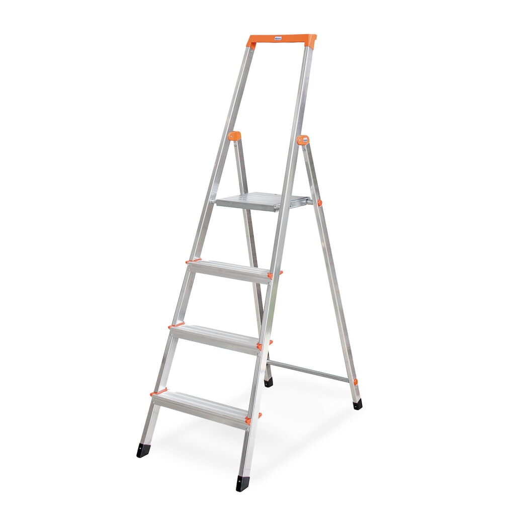 Escabeau à marches KRAUSE®, accessible d’un seul côté, avec raccords articulés High-Tech, profondeur d'installation 820 mm N° de l'image du produit 1 : Escabeau à marches KRAUSE®, accessible d’un seul côté, avec raccords articulés High-Tech, profondeur d'installation 820 mm