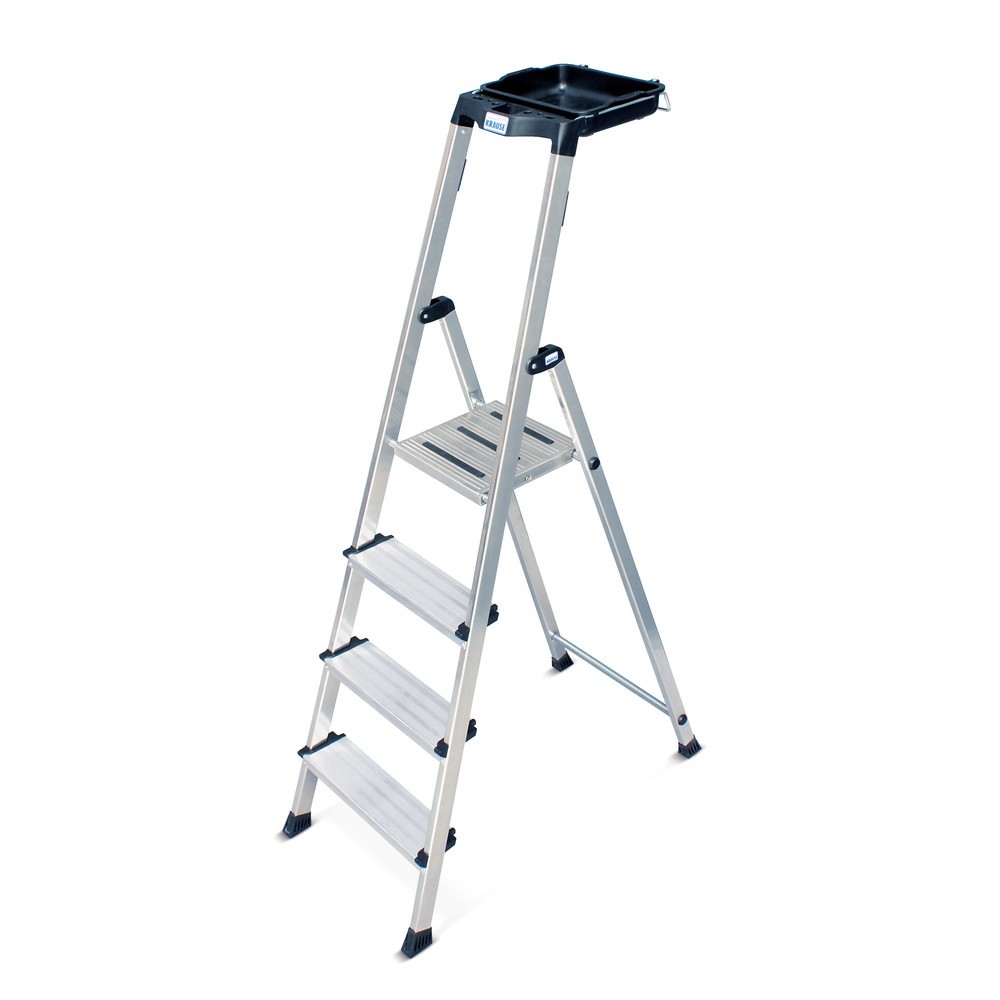 Illustration du produit: Escabeau à marches KRAUSE®, compact et fonctionnel, hauteur déployée 0,85 m