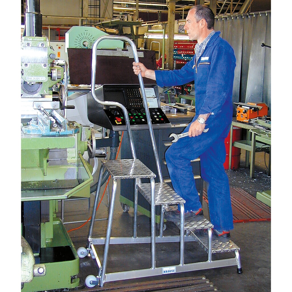 Escabeau de montage KRAUSE® avec roulettes de transport, hauteur déployée 0,60 m N° de l'image du produit 4 : Escabeau de montage KRAUSE® avec roulettes de transport, hauteur déployée 0,60 m