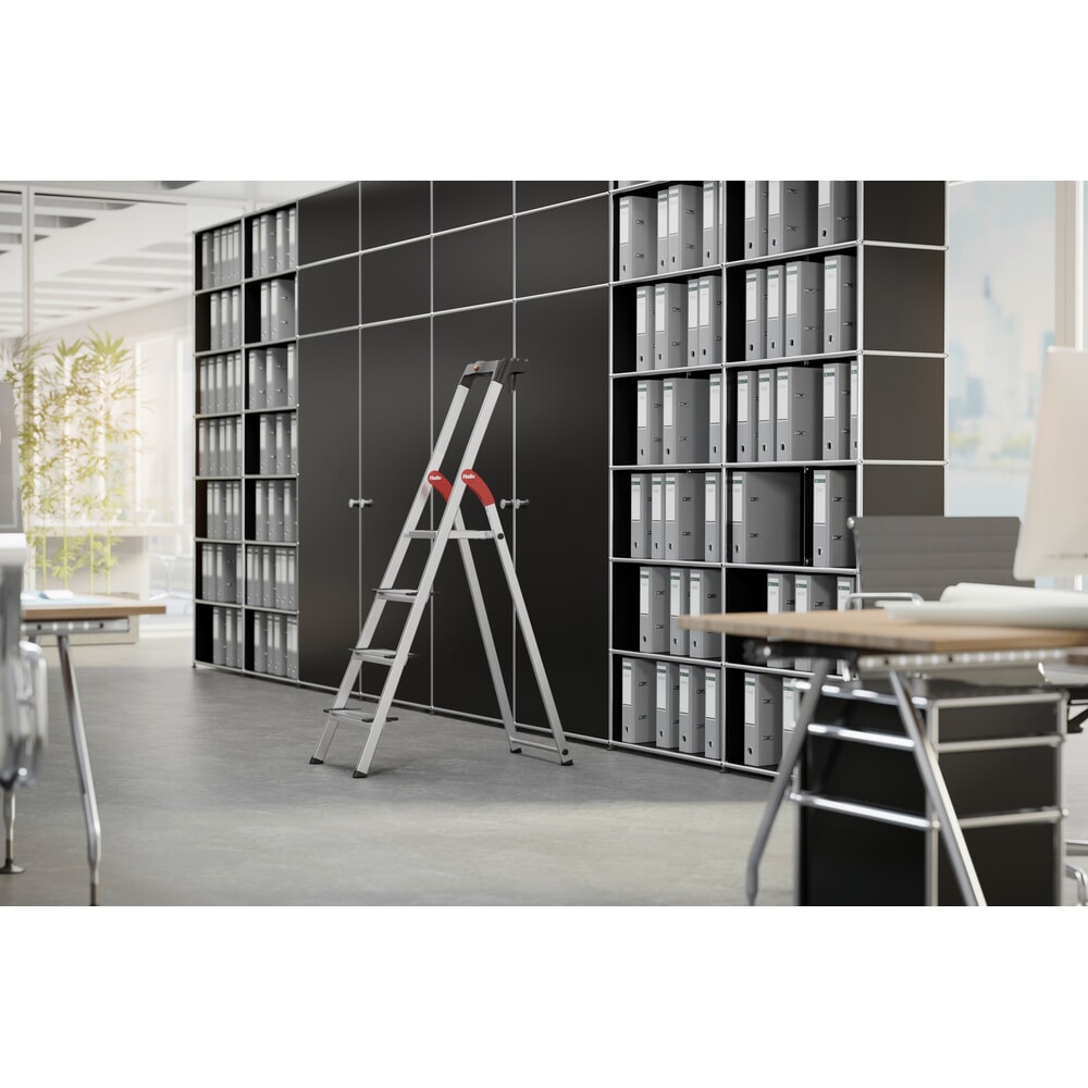 N° de l'image du produit 8 : Escabeau double à marches Hailo ComfortLine, hauteur de travail 0,63 m