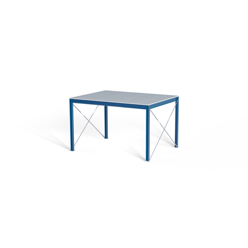 N° de l'image du produit 4 : Estrade pour système de plates-formes de stockage modulaire, sortie par la gauche, bleu gentiane
