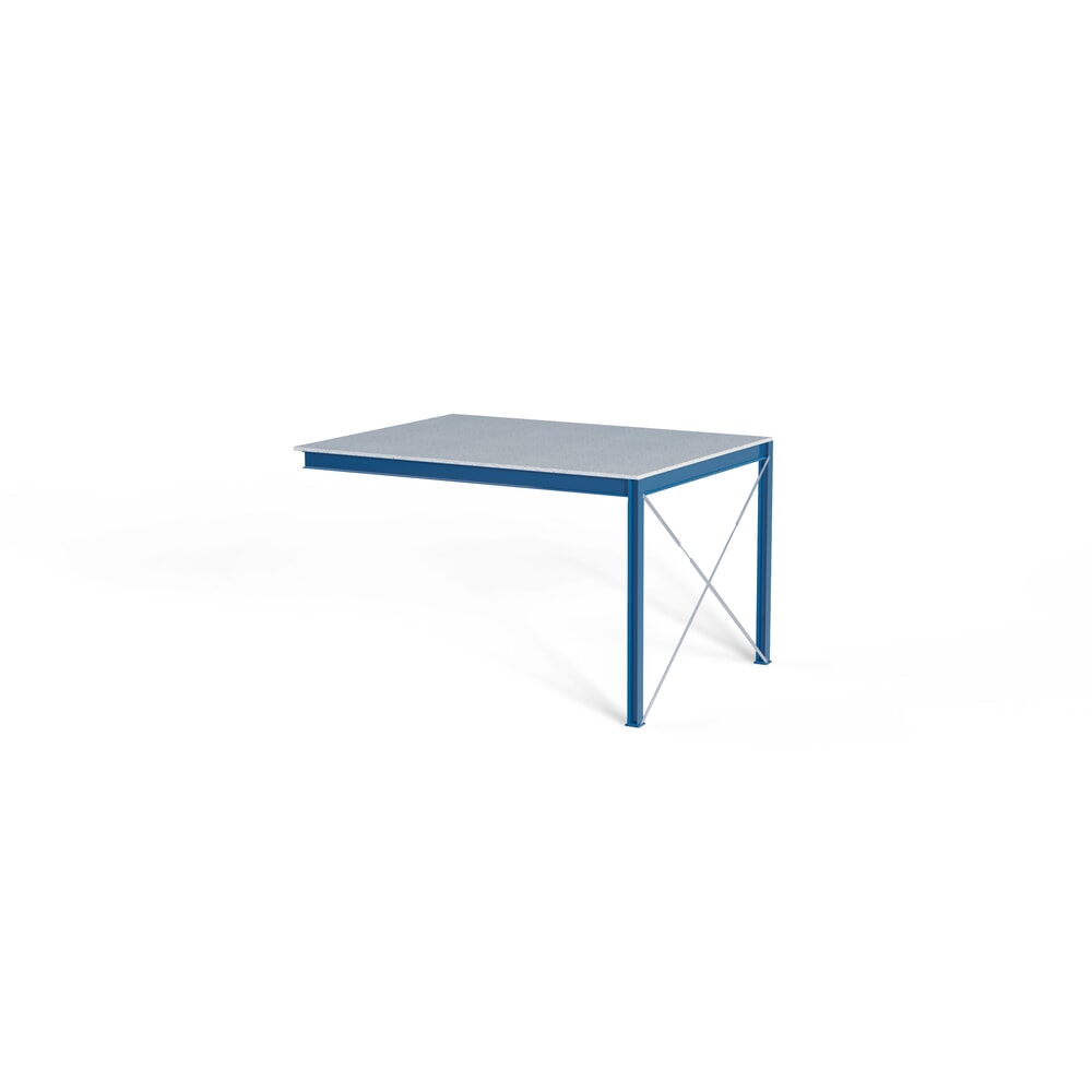 N° de l'image du produit 8 : Estrade pour système de plates-formes de stockage modulaire, sortie par la gauche, bleu gentiane