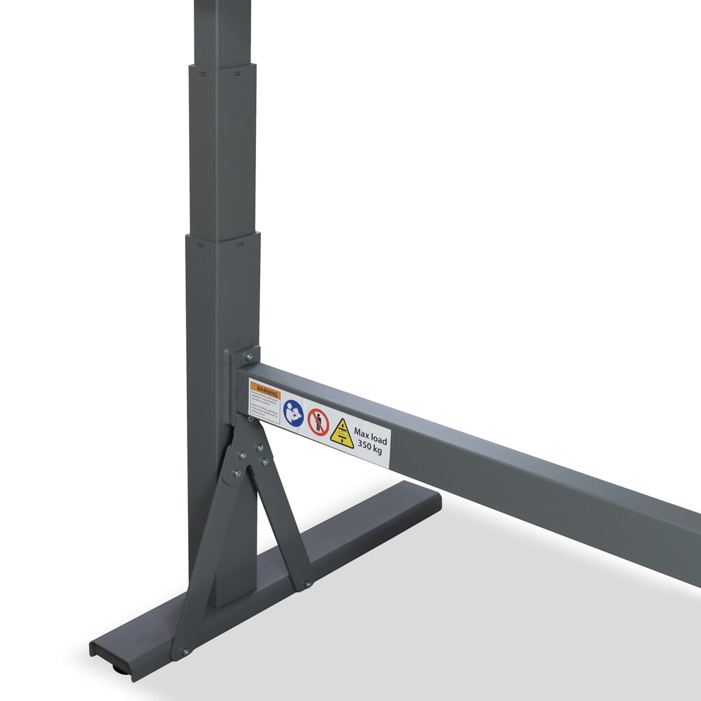 N° de l'image du produit 8 : Établi électriquement réglable en hauteur e-Adjust Steinbock®, avec panneau perforé, H x l x p 700-1 170 x 2 000 x 750 mm, capacité de charge 350 kg