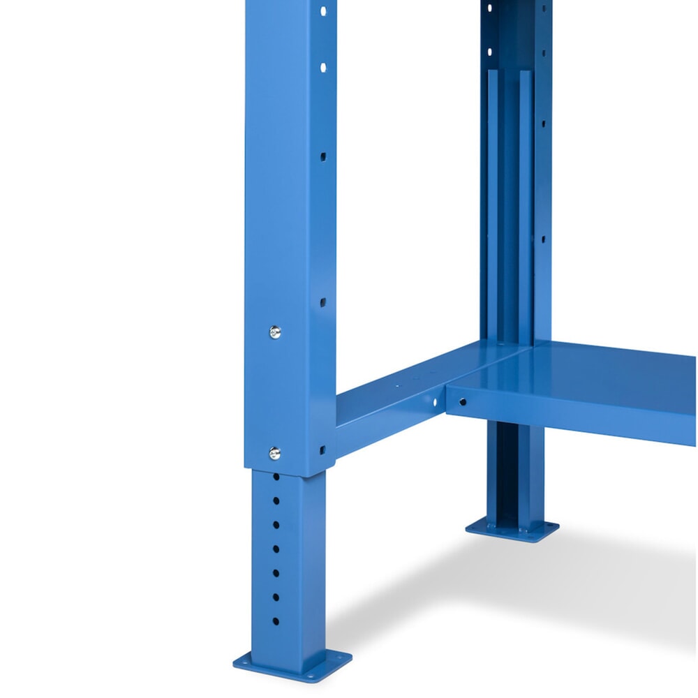 N° de l'image du produit 6 : Établi Fami, réglable en Hauteur de construction, capacité de charge 1 000 kg, HxLxP 740-1,110 x 1500 x 750 mm, RAL 5012 bleu clair