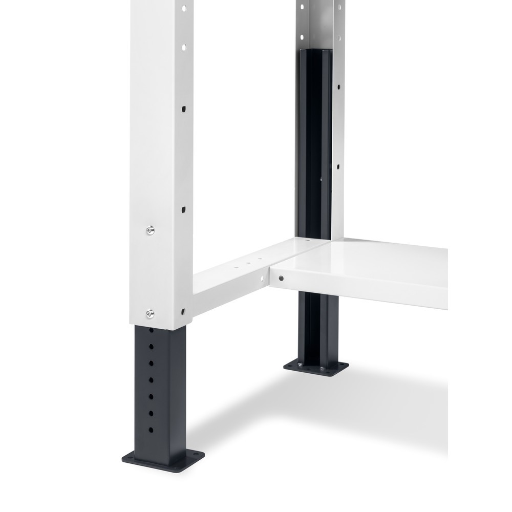 N° de l'image du produit 2 : Établi Fami, réglable en Hauteur de construction et 1 tiroir, capacité de charge 1 000 kg, HxLxP 740-1,110 x 2 000 x 750 mm, gris clair/RAL 7016 gris anthracite