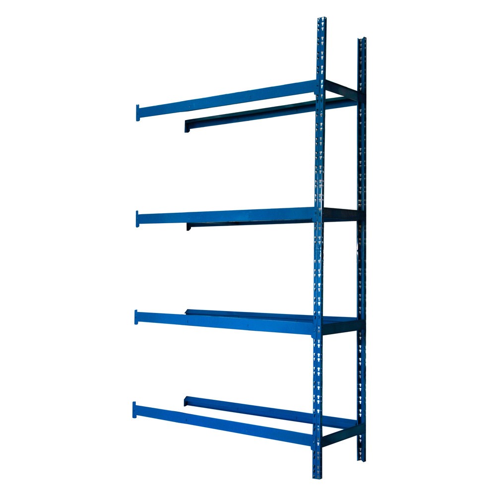 Illustration du produit: Étagère à pneus, travée auxiliaire, bleu, HxlxP 2.000 x 1.500 x 500 mm, 4 niveaux pour 16 pneus