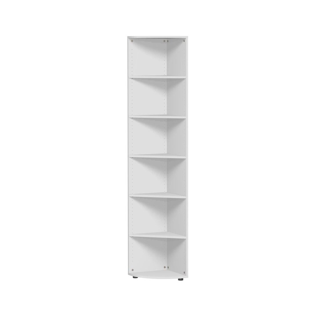 Étagère d’angle Lissabon, 6 hauteurs de classeurs, gris clair Illustration du produit: Étagère d’angle Lissabon, 6 hauteurs de classeurs, gris clair