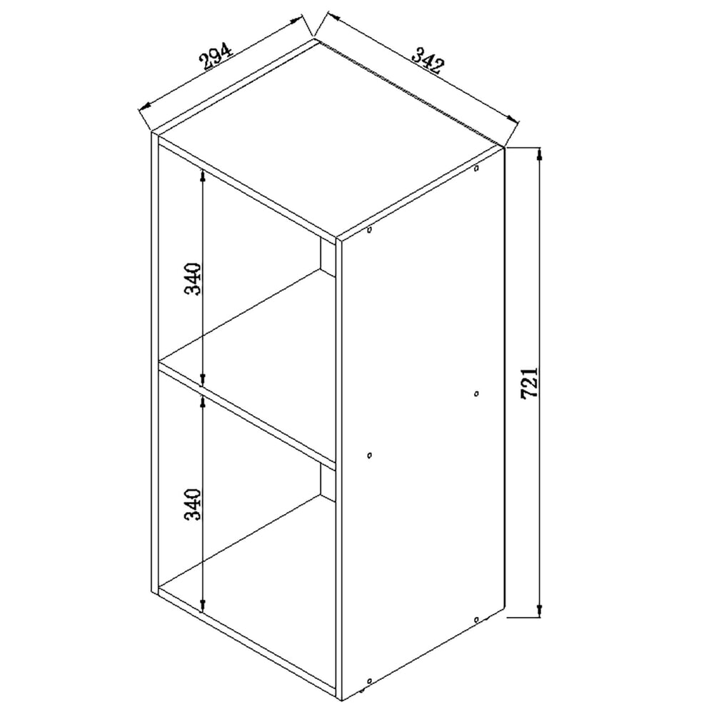 N° de l'image du produit 2 : Étagère de bureau VCM Offas 2 compartiments, blanche