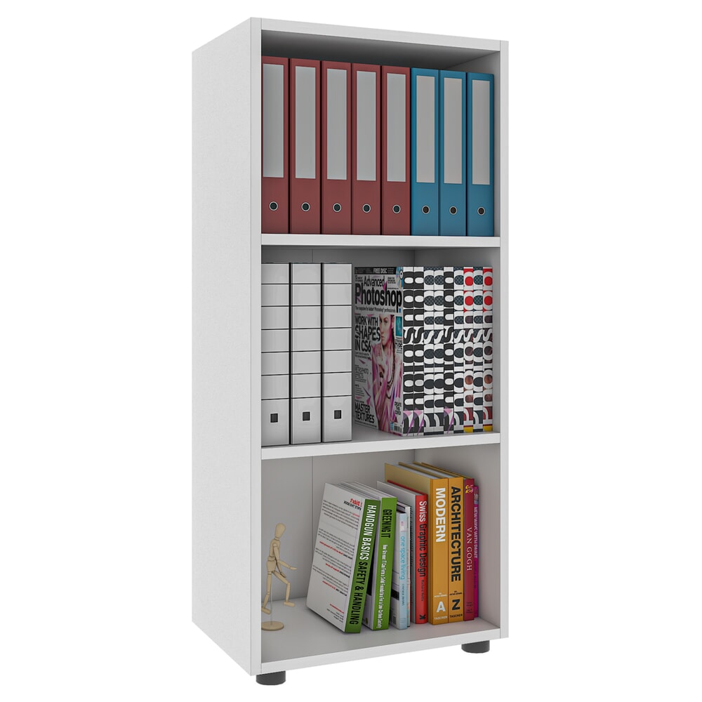Illustration du produit: Rayonnages VCM Ulas, 3 compartiments, blanc