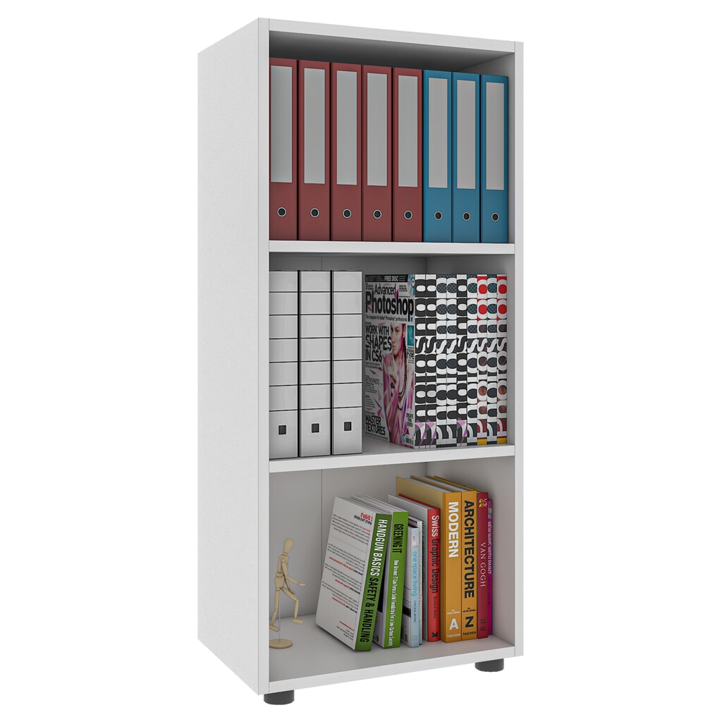 Illustration du produit: Rayonnages VCM Ulas, 3 compartiments, blanc