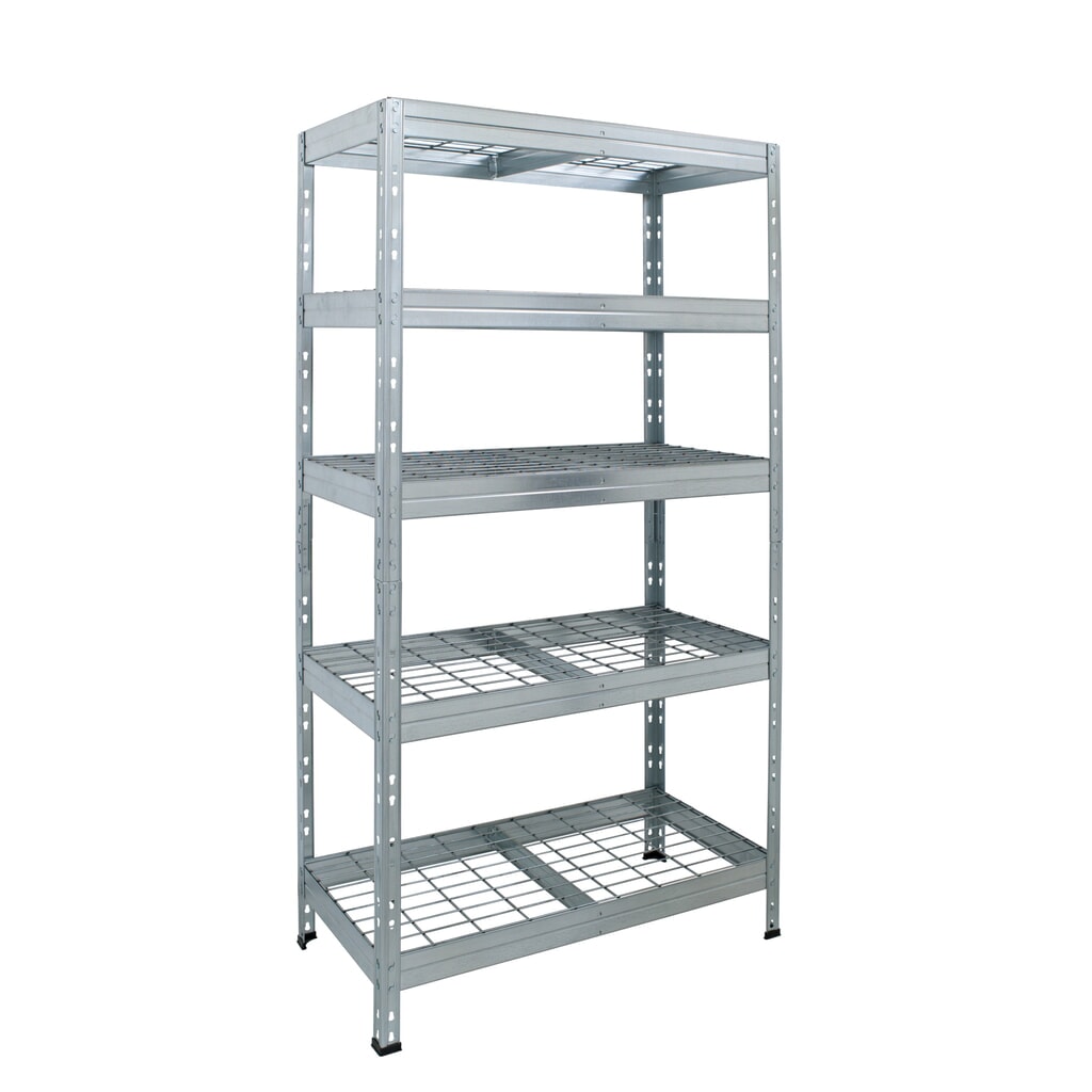 Illustration du produit: Rayonnage grande portée d'extérieur avec fonds grillagés, H x l x P 1 800 x 900 x 450 mm