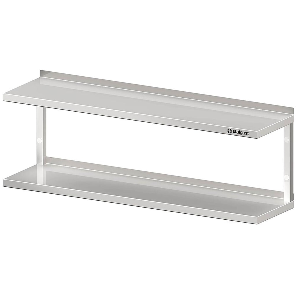 Illustration du produit: Étagère murale double Stalgast avec consoles coudées, 600x300x390 mm, soudée
