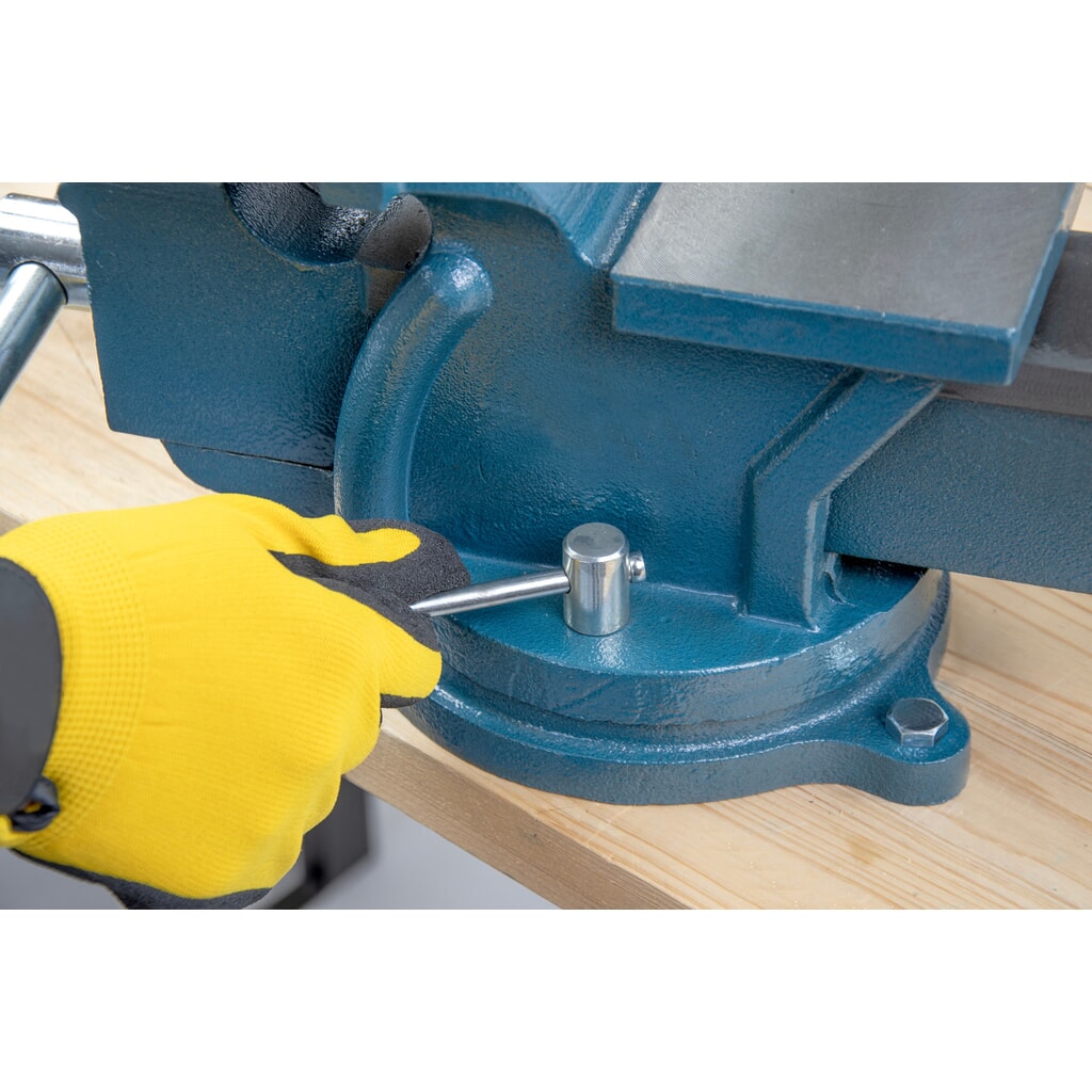 N° de l'image du produit 10 : Étau Steinbock®, rotatif et verrouillable, en fonte robuste, largeur de mors 125 mm