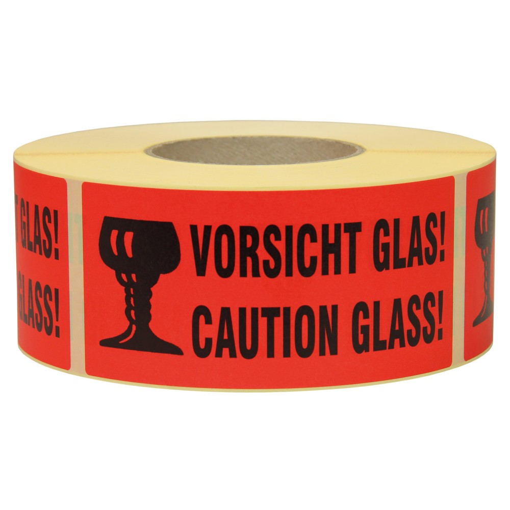 Illustration du produit: Étiquette d'expédition « Verre fragile », Lxl 145 x 70 mm, 1 rouleau de 1.000 pièces