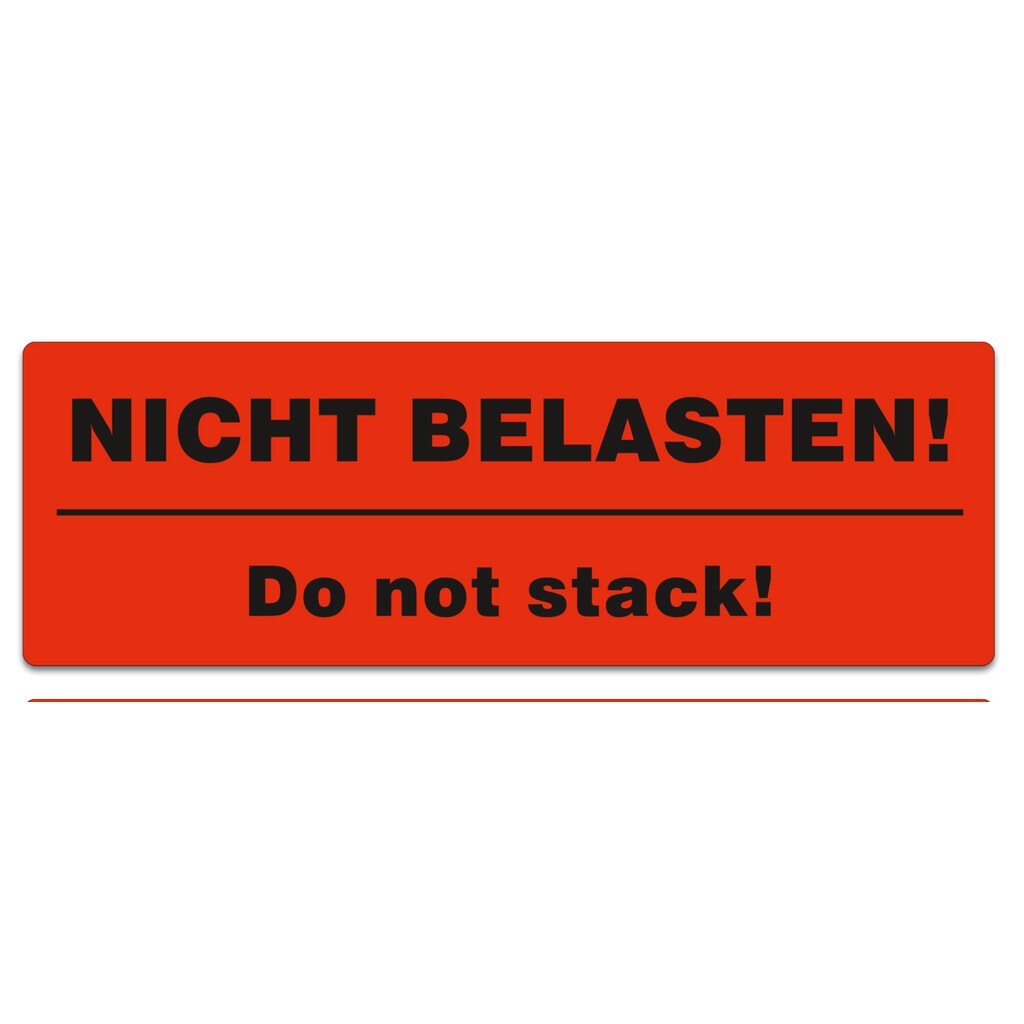 Illustration du produit: Étiquettes adhésives « Ne pas charger - Do not stack », lxL 150 x 50 mm, 1.000 pcs/UV