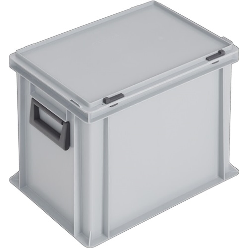 Illustration du produit: Coffrets en plastique L400xl300xH333 mm PP 2 poignées fermoir coulissant gris 31