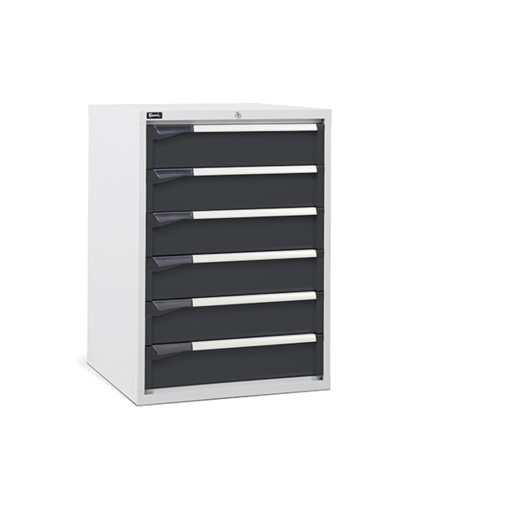 Fami MASTER Armoire à tiroirs, 6 tiroirs, HxlxP 1 000 x 714 x 726 mm, gris clair, anthracite Illustration du produit: Fami MASTER Armoire à tiroirs, 6 tiroirs, HxlxP 1 000 x 714 x 726 mm, gris clair, anthracite